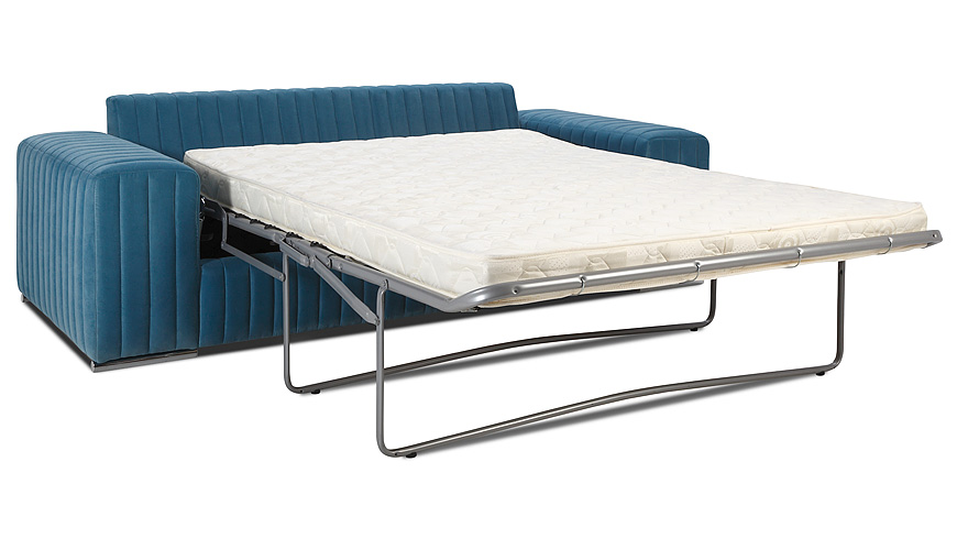 Glamour sofa z funkcją spania typu sedac wersja z grubym materacem