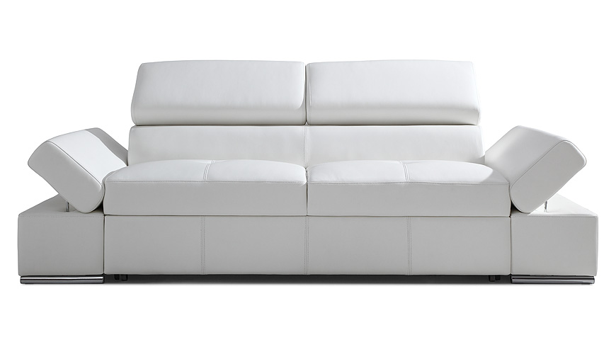 LORENZO komfortowa sofa z regulowanymi zagłówkami i podłokietnikami.