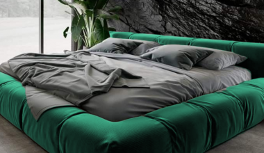 BONITO designerskie łóżko w nowoczesnej sypialni
