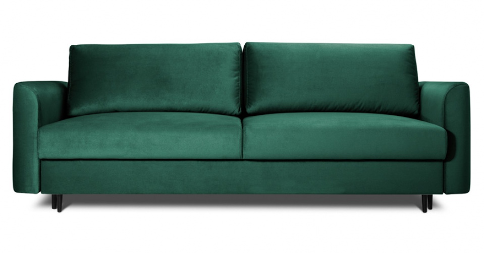 Sofa 3 osobowa ALTO z funkcją spania w modnym zielonym kolorze.
